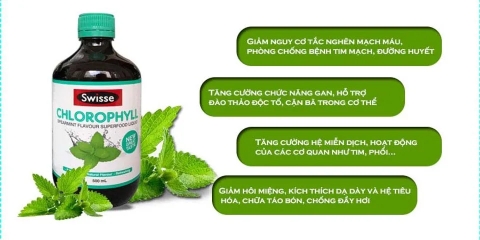 Nước diệp lục Swisse Chlorophyll thanh lọc cơ thể nhập khẩu Úc 500ml (Xanh)