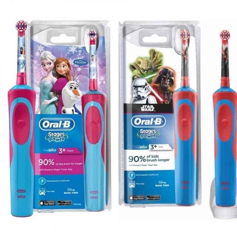 Bàn chải điện oral-b stages power princess cho bé gái trắng răng, sạch mảng bám hơi thở thơm tho răng trắng sáng