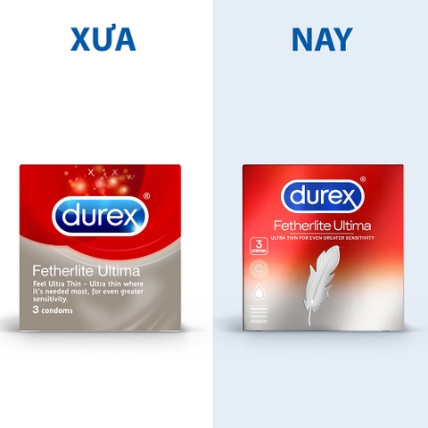Bao cao su Durex Fetherlite Ultima 3 Condoms siêu mỏng cho độ nhạy lớn hơn