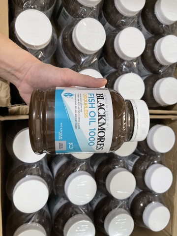 Dầu cá không mùi Blackmores Fish Oil 1000mg Odourless omega-3 300mg 400viên giúp duy trì sức khỏe tim, da, mắt và não