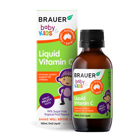 Siro vitamin c brauer baby kids liquid cho trẻ trên 1 tuổi tăng cường đề kháng chai 100ml