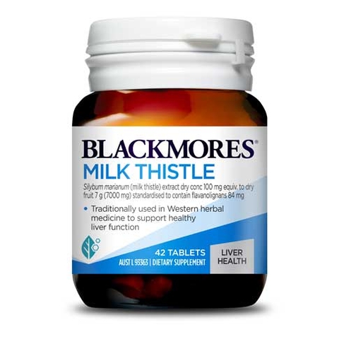 Thải độc gan blackmores milk thislte 42 viên - giải độc và detox cho gan khỏe mạnh