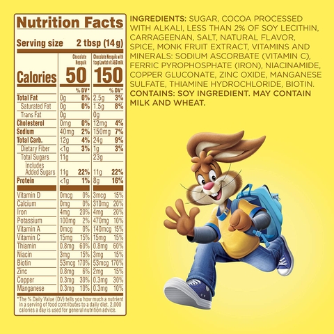 Bột cacao nestle nesquik chocolate 1.275kg của Mỹ sữa cacao thức uống ngon, bổ dưỡng hàng ngày hoặc dùng làm bánh sô-cô-la