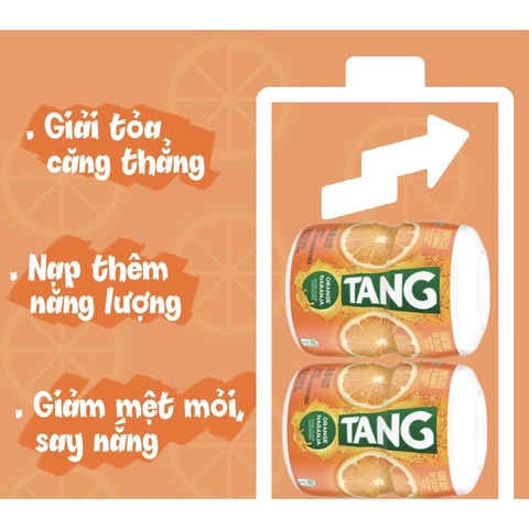 Bột pha nước cam Tang Orange Naranja Mỹ tốt cho sức khỏe hộp 566g