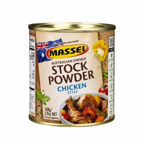 Hạt nêm vị gà Massel Premium Stock Powder Chicken Style không bột ngọt an toàn cho gia đình 168g