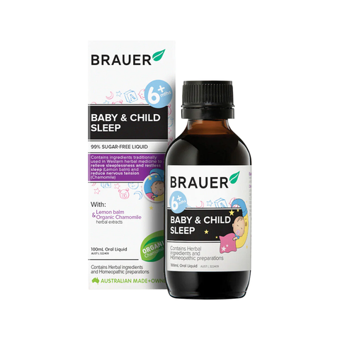Siro brauer baby & child sleep hỗ trợ giấc ngủ cho bé từ 6 tháng chai 100ml