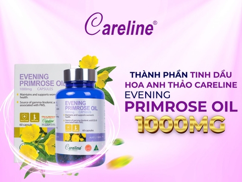 Tinh dầu hoa anh thảo ép lạnh Careline Evening Primrose Oil 1000mg 60 viên