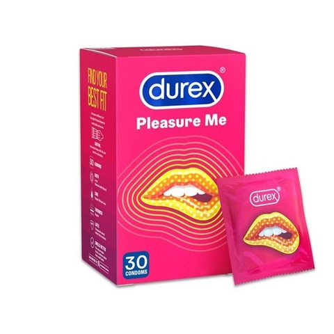lẻ 3 cái - Bao cao su gân gai Durex Pleasure Me