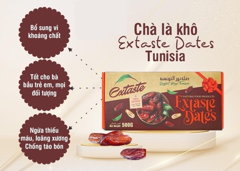 Chà là khô Extaste Dates tốt cho sức khỏe hộp 500g