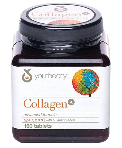 Collagen youtheory type1 2 &3 6000mg dành cho nữ 160 viên chắc khỏe xương khớp chống lão hóa da móng tóc