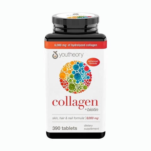 Collagen youtheory type 1 2 & 3 dành cho nữ 390 viên chắc khỏe xương khớp chống lão hóa da móng tóc