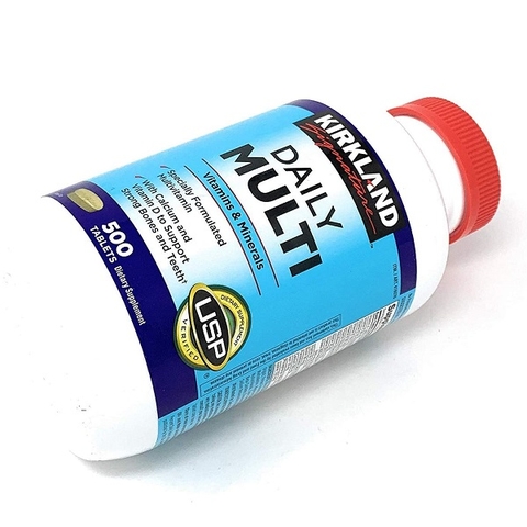 Thực phẩm bảo vệ sức khỏe Kirkland Signature Daily Multi 500 viên vitamin tổng hợp dưới 50 tuổi hộp 500 viên