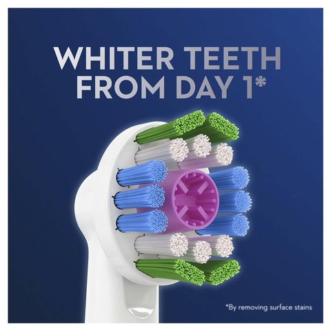 Set 2 Đầu bàn chải thay thế bàn chải điện Oral B Power Toothbrush 3D White Refills làm sạch mảng bám trắng sáng răng