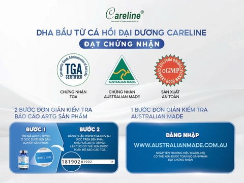 Dầu cá hồi đại dương Úc Careline Fish oil hộp 100 viên