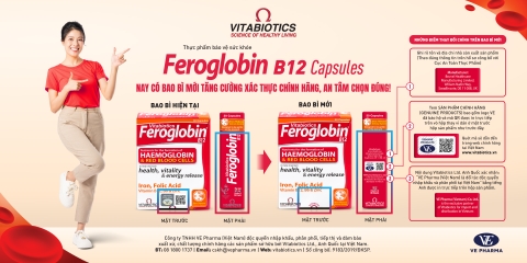 TPBVSK Vitabiotics Feroglobin B12 Haemoglobin Hộp 30 Viên Hỗ Trợ tăng khả năng tạo máu, bổ sung sắt