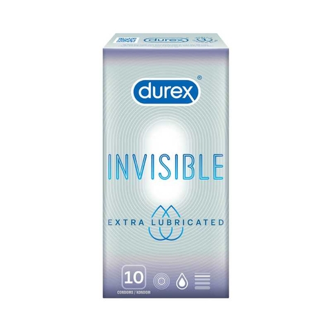 Bao cao su durex invisible extra thin extra lubricated 10s
