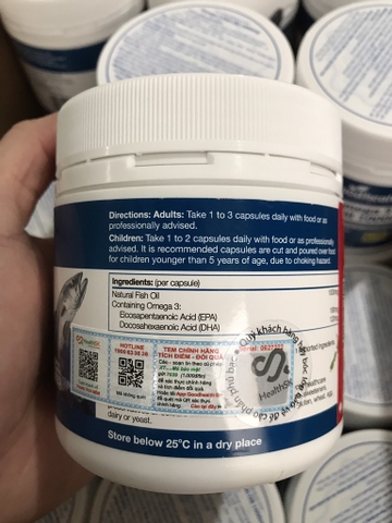Dầu cá đại dương New ZealandGoodhealth Omega 3 Fish Oil 1000mg 150 viên