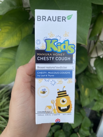 Siro giảm ho có đờm dạng lỏng Brauer Chesty Cough cho bé từ 2 tuổi trở lên 100ml