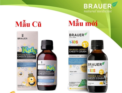 Siro giảm ho có đờm dạng lỏng Brauer Chesty Cough cho bé từ 2 tuổi trở lên 100ml