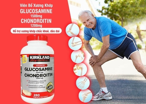 Glucosamine 1500mg Chondroitin 1200mg Kirkland Signature hộp 280 viên
