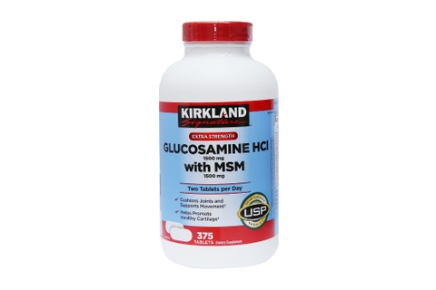 Thực phẩm bảo vệ sức khỏe Signature Glucosamine HCL With MSM hỗ trợ xương khớp hộp 375 viên