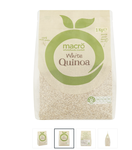 Hạt diêm mạch Quinoa Macro white quinoa trắng giàu dinh dưỡng - rất tốt cho trẻ ăn dặm, người ăn chay 1 kg