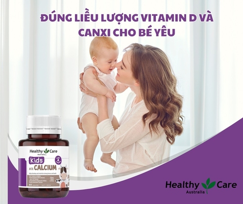 Canxi sữa cho bé Healthy Care Kids Milk Calcium 60 viên
