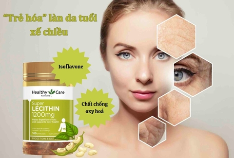 Tinh chất mầm đậu nành Healthy Care Super Lecithin 1200mg 100 viên