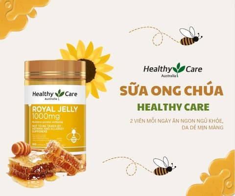 Sữa ong chúa Heathy Care Royal Jelly đẹp da, chậm lão hóa 365 viên