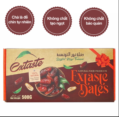 Chà là khô Extaste Dates tốt cho sức khỏe hộp 500g