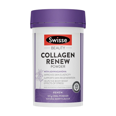 Bột collagen đẹp da, ngừa lão hóa Swisse  Beauty Powder Collagen Renew hộp 120g