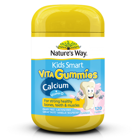Calcium Vitamin D  Kẹo Dẻo Cho Bé Nature’s Way Kids Smart Vita Gummies hộp 60 Viên Tăng chiều cao