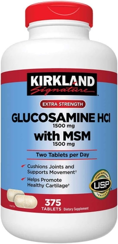 Thực phẩm bảo vệ sức khỏe Signature Glucosamine HCL With MSM hỗ trợ xương khớp hộp 375 viên