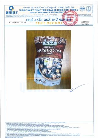 KHO HN: Nấm Hương Sấy Giòn DJ&A Shiitake Mushroom Crisps 300g snack ăn vặt heatthy lành mạnh từ nấm thật
