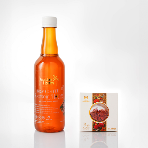 Mật ong hoa cà phê golden honey nguyên chất dinh dưỡng cho cả nhà chai 500ml