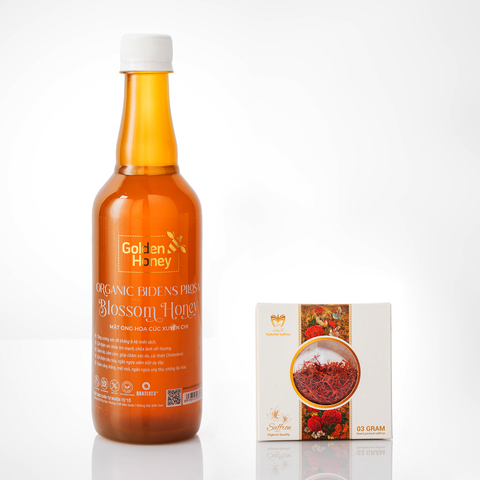 Mật ong rừng hoa xuyến chi golden honey bidens pilosa blossom honey - mật ong nguyên chất từ cánh đồng hoa cỏ kim 500ml