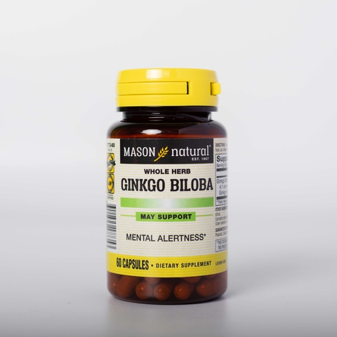 Mason Natural Ginkgo Biloba – Hỗ trợ tăng cường sức khỏe não bộ, cải thiện trí nhớ 60 viên