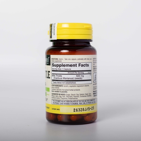 Viên Uống Bổ Gan Mason Natural Milk Thistle 500mg Lọ 60 Viên Hỗ Trợ Giải Độc, Bổ Gan, Cải Thiện Chức Năng Gan