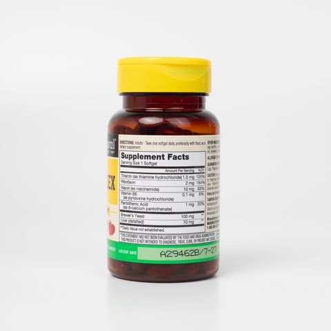 Mason Natural B-Complex 100 vên bổ sung vitamin nhóm B hỗ trợ sức khoẻ hệ thần kinh