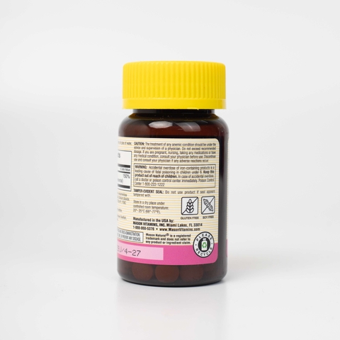 Mason Natural Ferrous Gluconate 50 viên – Sản phẩm bổ sung sắt hữu cơ