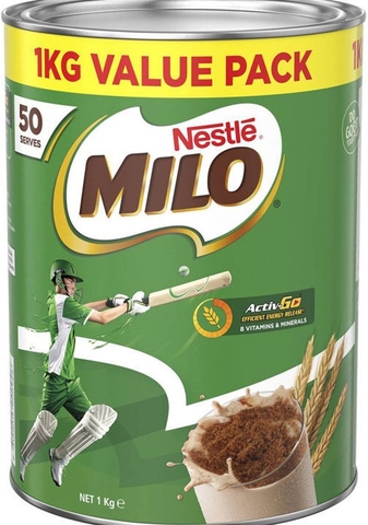 Sữa bột Nestle Milo Úc bổ sung dinh dưỡng cho bé phát triển tối ưu hộp 1kg