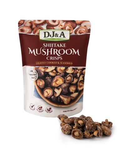 KHO HN: Nấm Hương Sấy Giòn DJ&A Shiitake Mushroom Crisps 300g snack ăn vặt heatthy lành mạnh từ nấm thật