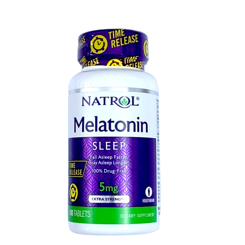Hỗ trợ giấc ngủ ngon natrol melatonin sleep 5mg hộp 100 viên giúp ngủ sâu, ngon, tinh thần sảng khoái (ngậm)