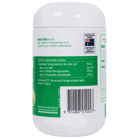 Bổ não ginkgo biloba nature's way 2000mg giúp tăng tuần hoàn máu não, giảm đau đầu 120 viên/hộp