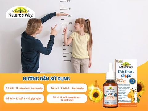 Nature's Way Kids Smart Drops Vitamin D3 + K2 - Vitamin D3K2 Organic 11ml