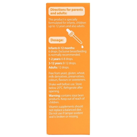 Nature's Way Kids Smart Drops Vitamin D3 + K2 - Vitamin D3K2 Organic 11ml