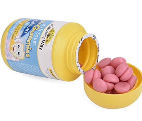Calcium Vitamin D  Kẹo Dẻo Cho Bé Nature’s Way Kids Smart Vita Gummies hộp 60 Viên Tăng chiều cao
