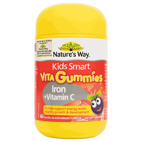 Nature’s Way Kids Smart Vita Gummies Iron + Vitamin C – Bổ sung sắt hữu cơ và vitamin C cho trẻ