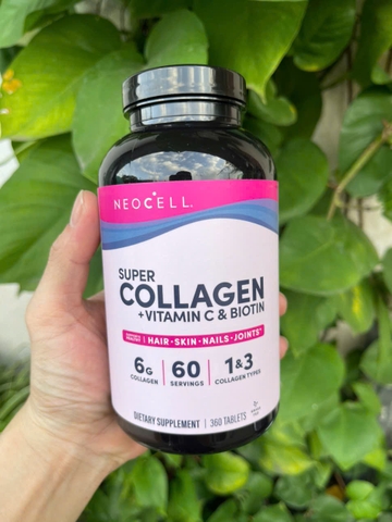 Collagen dạng viên neocell super collagen vitamin c biotin 360 viên dưỡng da, tóc, móng chắc khỏe