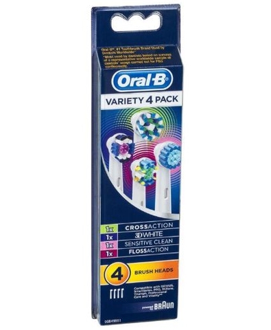Bộ 4 đầu bàn chải điện thay thế ngẫu nhiên oral b variety refills nội địa Úc